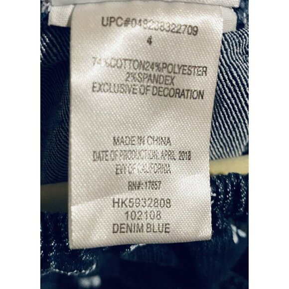 Hello Kitty Jumpsuit Girls 4 Denim Bow Print Short Sleeve Drawstring Waist - Picture 6 of 7